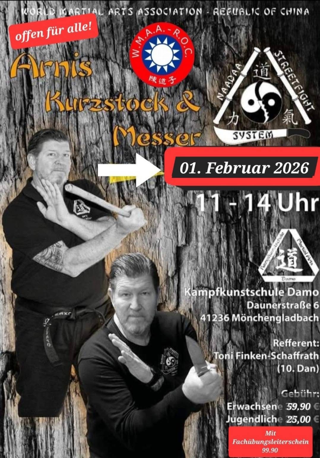 Arnis, Kurzstock & Messer