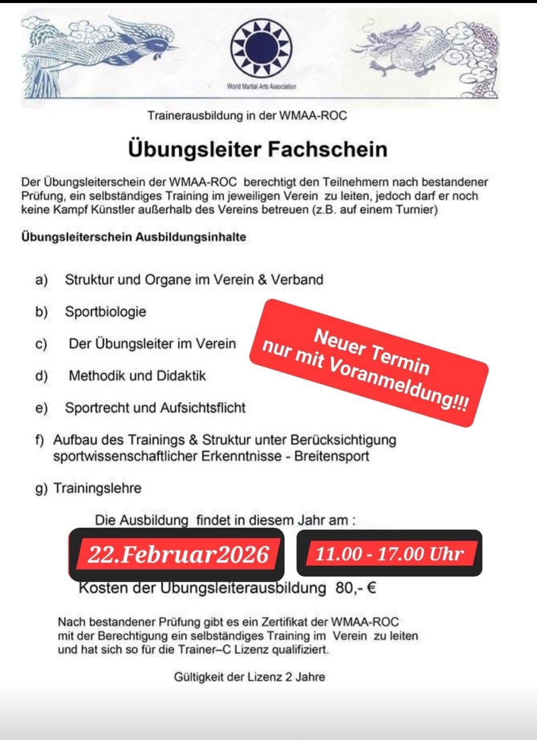 Übungsleiter Fachschein